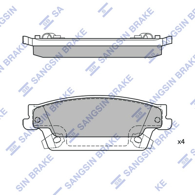 Комплект тормозных колодок дисковый тормоз HI-Q SP2254