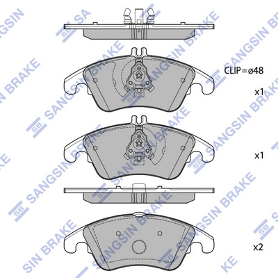Комплект тормозных колодок дисковый тормоз HI-Q SP2292