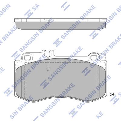 Комплект тормозных колодок дисковый тормоз HI-Q SP2378