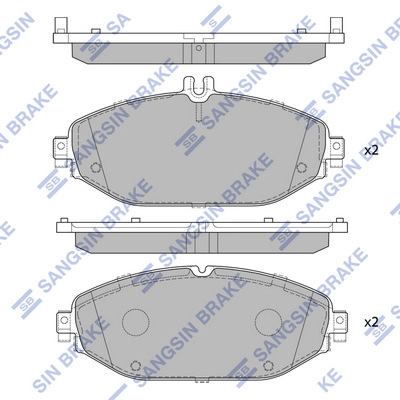 Комплект тормозных колодок дисковый тормоз HI-Q SP4001