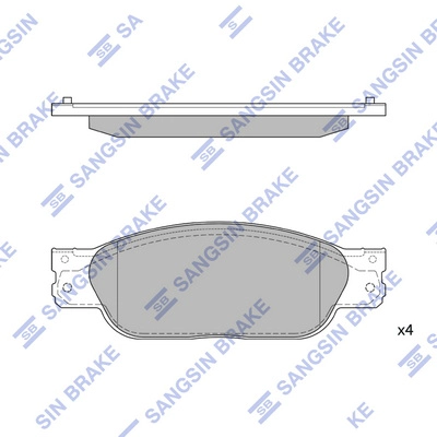 Комплект тормозных колодок дисковый тормоз HI-Q SP4061