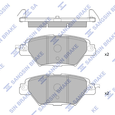Комплект тормозных колодок дисковый тормоз HI-Q SP4120