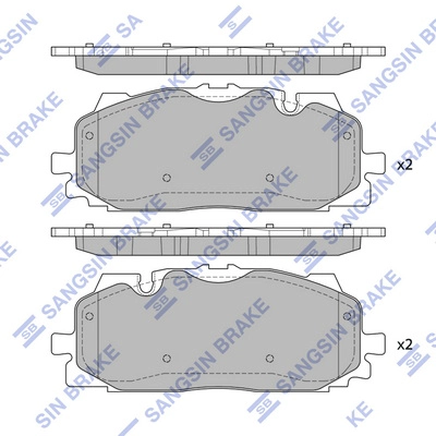 Комплект тормозных колодок дисковый тормоз HI-Q SP4128