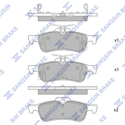 Комплект тормозных колодок дисковый тормоз HI-Q SP4133