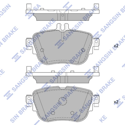Комплект тормозных колодок дисковый тормоз HI-Q SP4155