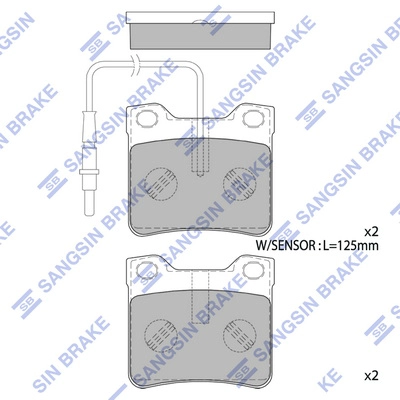 Комплект тормозных колодок дисковый тормоз HI-Q SP4267A