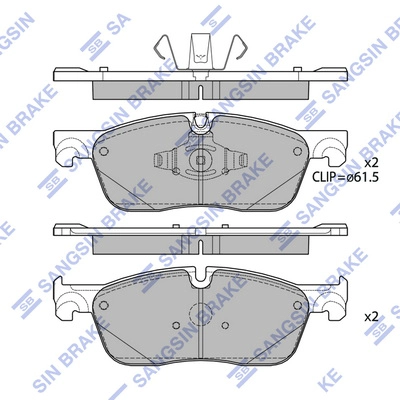 Комплект тормозных колодок дисковый тормоз HI-Q SP4279
