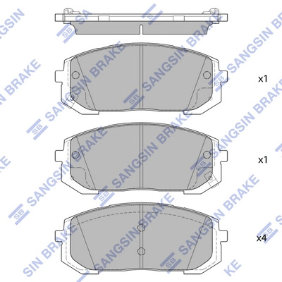 Комплект тормозных колодок дисковый тормоз HI-Q SP4334