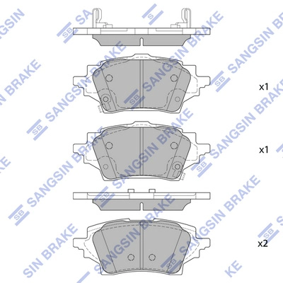 Комплект тормозных колодок дисковый тормоз HI-Q SP4339