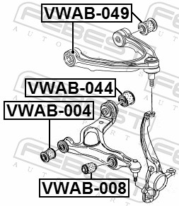 Подвеска рычаг независимой подвески колеса FEBEST VWAB-049