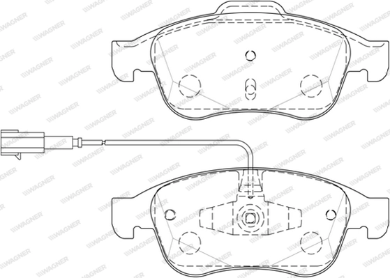 Комплект тормозных колодок дисковый тормоз WAGNER WBP25180A