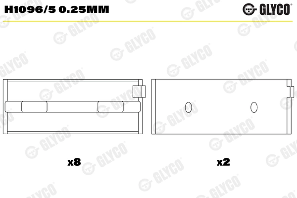 Комплект подшипников коленчатого вала WILMINK GROUP WG1093914