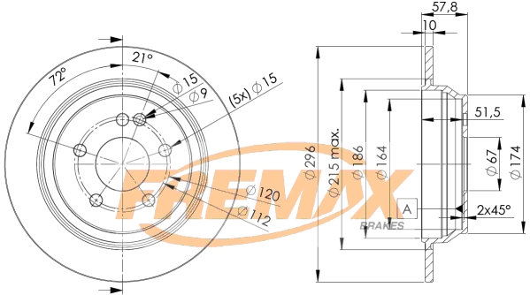 Тормозной диск FREMAX BD-0416
