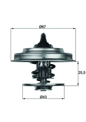Термостат охлаждающая жидкость behr MAHLE/KNECHT TX 18 55D