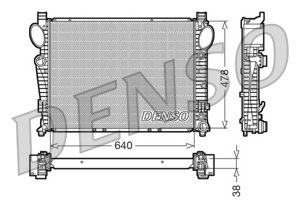 Радиатор охлаждение двигателя DENSO DRM17095