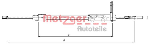 Тросик cтояночный тормоз METZGER 10.9435