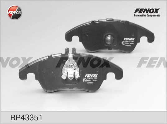 Комплект тормозных колодок дисковый тормоз FENOX BP43351