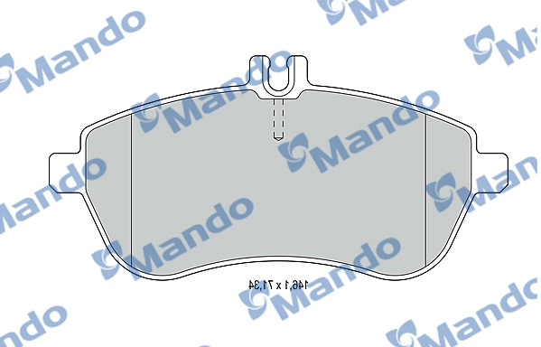 Комплект тормозных колодок дисковый тормоз MANDO MBF015233