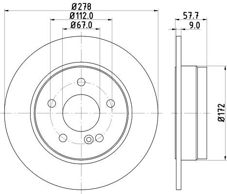 Тормозной диск pro HELLA/BEHR/PAGID 8DD 355 114-181