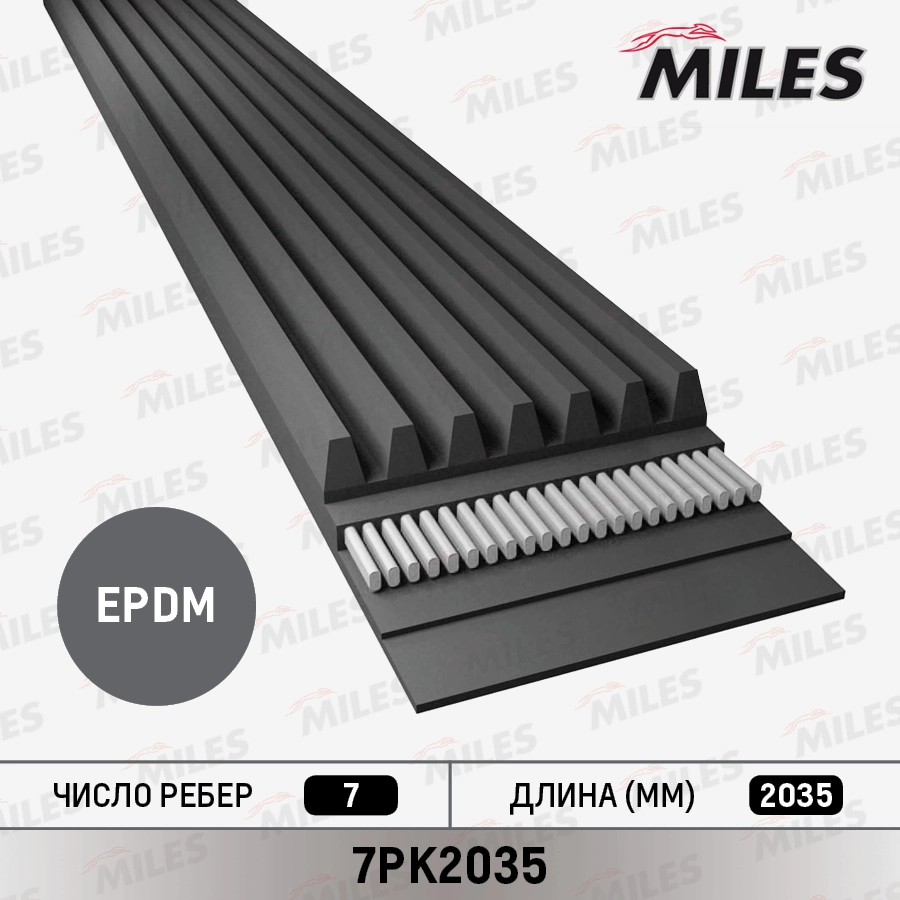 Поликлиновой ремень MILES 7PK2035
