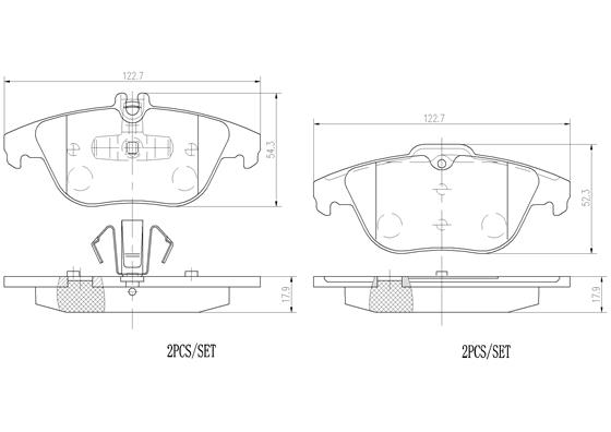 Комплект тормозных колодок дисковый тормоз prime line - ceramic BREMBO P50104N