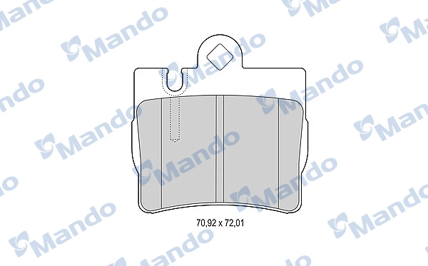 Комплект тормозных колодок дисковый тормоз MANDO MBF015155