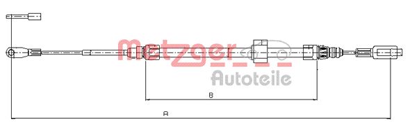 Тросик cтояночный тормоз greenparts METZGER 10.9884
