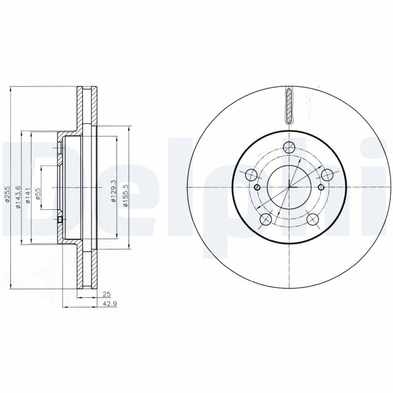 Тормозной диск DELPHI BG4290