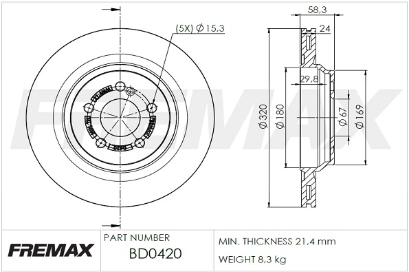 Тормозной диск FREMAX BD-0420