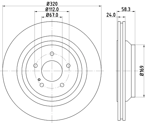 Тормозной диск pro high carbon HELLA/BEHR/PAGID 8DD 355 128-751