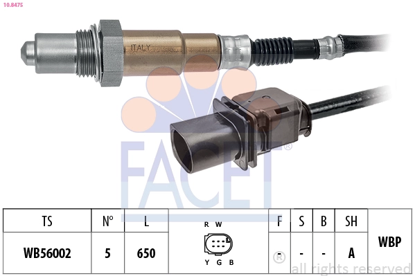 Лямбда-зонд made in italy - oe equivalent FACET 10.8475