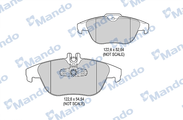 Комплект тормозных колодок дисковый тормоз MANDO MBF015243
