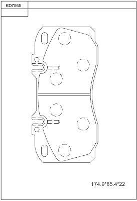 Комплект тормозных колодок дисковый тормоз ASIMCO KD7565