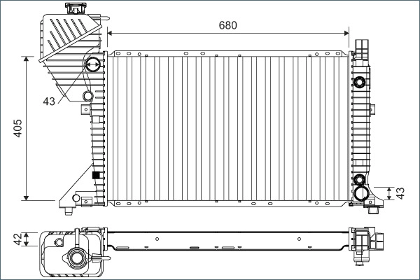 Радиатор охлаждение двигателя VALEO 701163