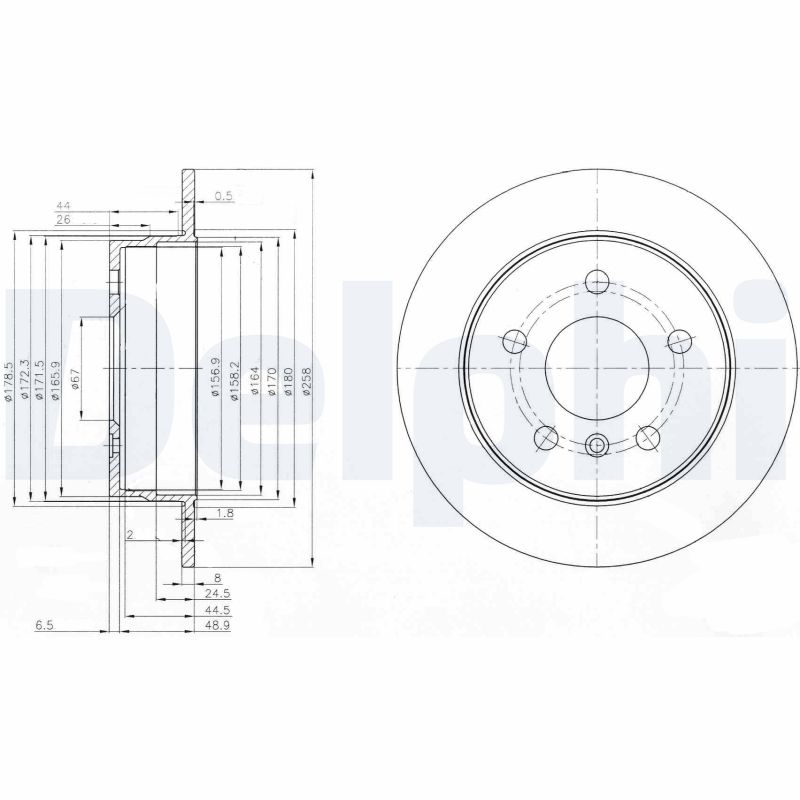 Тормозной диск DELPHI BG3910C