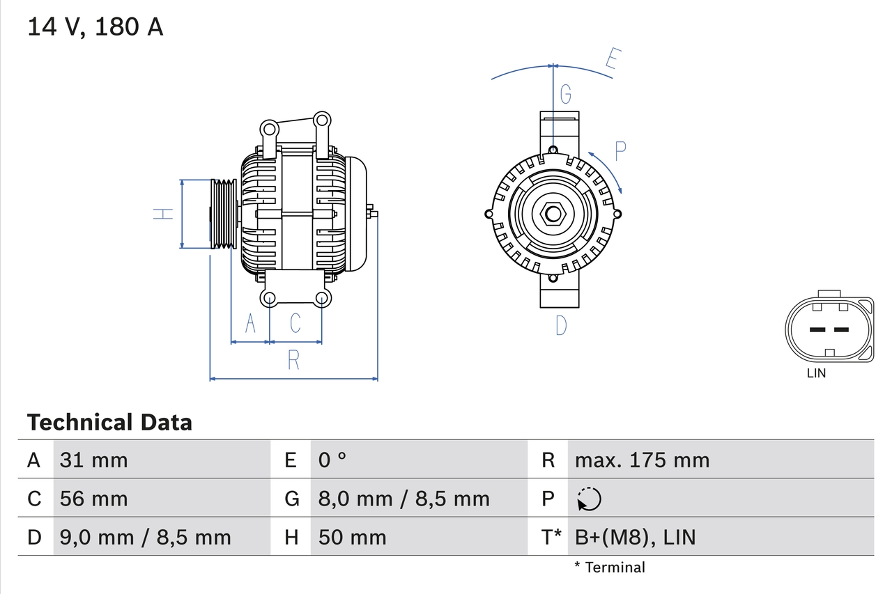 Генератор BOSCH 0 986 048 450