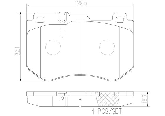 Комплект тормозных колодок дисковый тормоз prime line - ceramic BREMBO P50123N