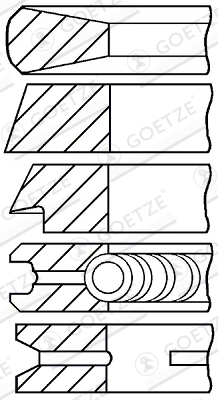 Комплект поршневых колец GOETZE ENGINE 08-174300-10