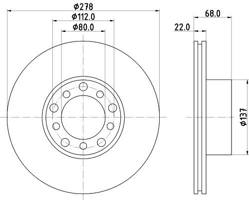 Тормозной диск HELLA/BEHR/PAGID 8DD 355 100-401