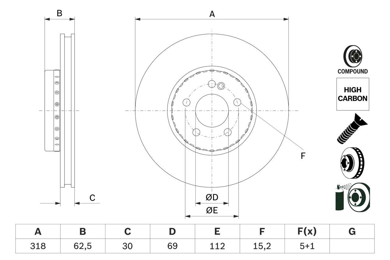 Тормозной диск BOSCH 0 986 479 H47
