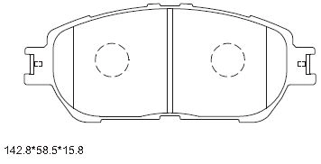 Комплект тормозных колодок дисковый тормоз ASIMCO KD2639