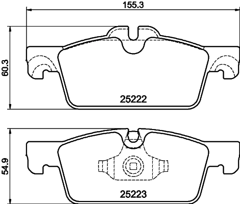 Комплект тормозных колодок дисковый тормоз HELLA/BEHR/PAGID 8DB 355 041-101
