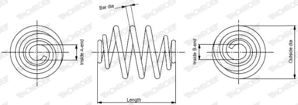 Пружина ходовой части MONROE SP3927