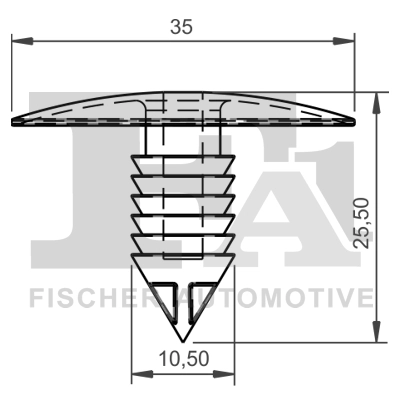 Зажим молдинг / защитная накладка FA1 21-10008.10