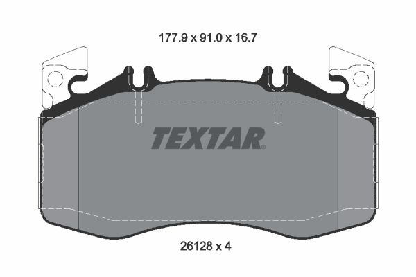 Комплект тормозных колодок дисковый тормоз TEXTAR 2612801