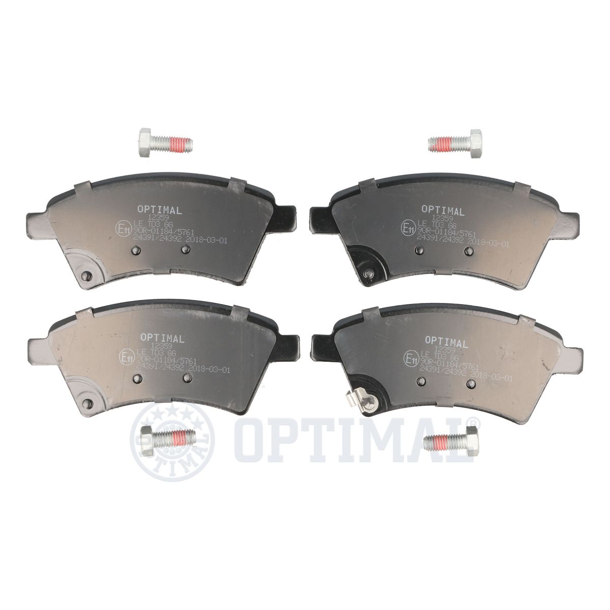 Комплект тормозных колодок дисковый тормоз OPTIMAL BP-12359