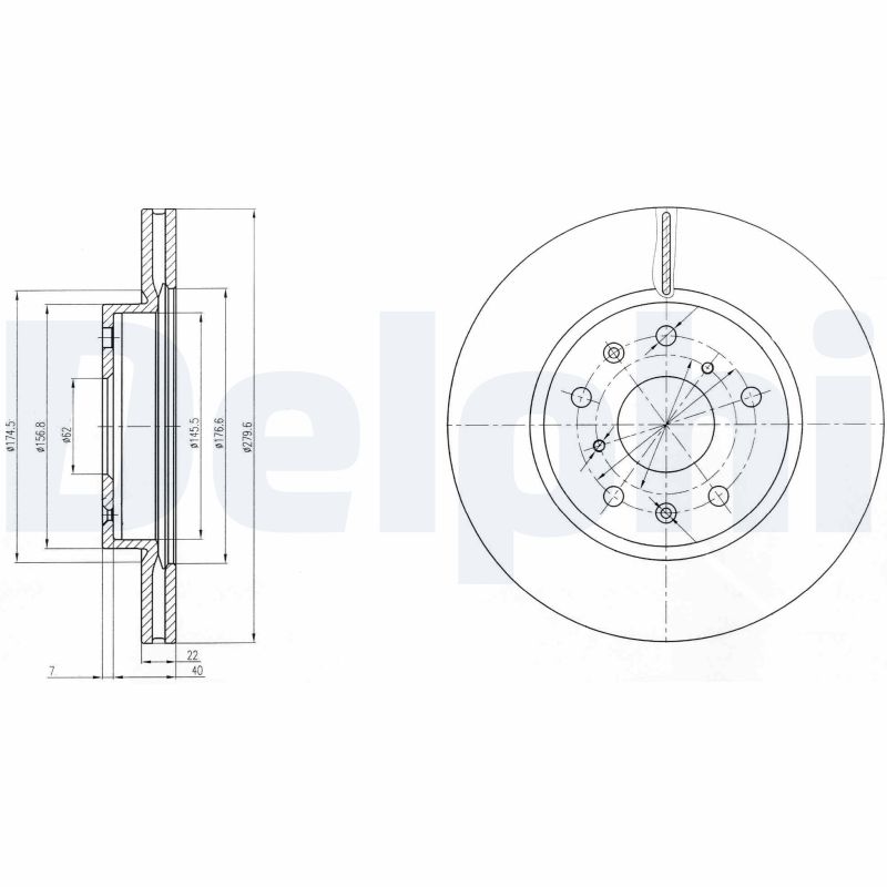 Тормозной диск DELPHI BG4093C