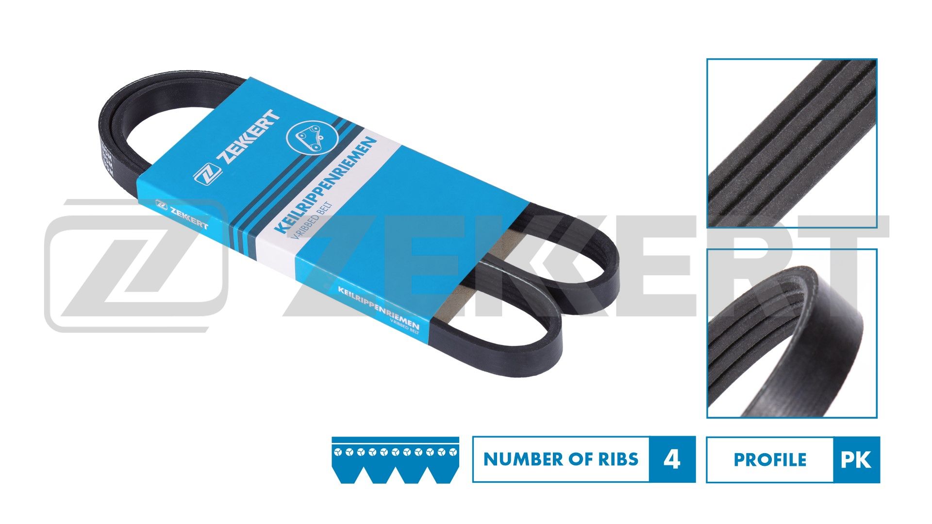 Поликлиновой ремень ZEKKERT KR-4PK668