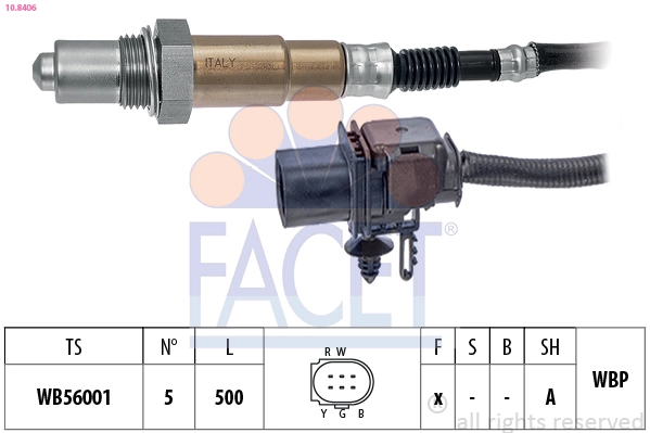 Лямбда-зонд made in italy - oe equivalent FACET 10.8406