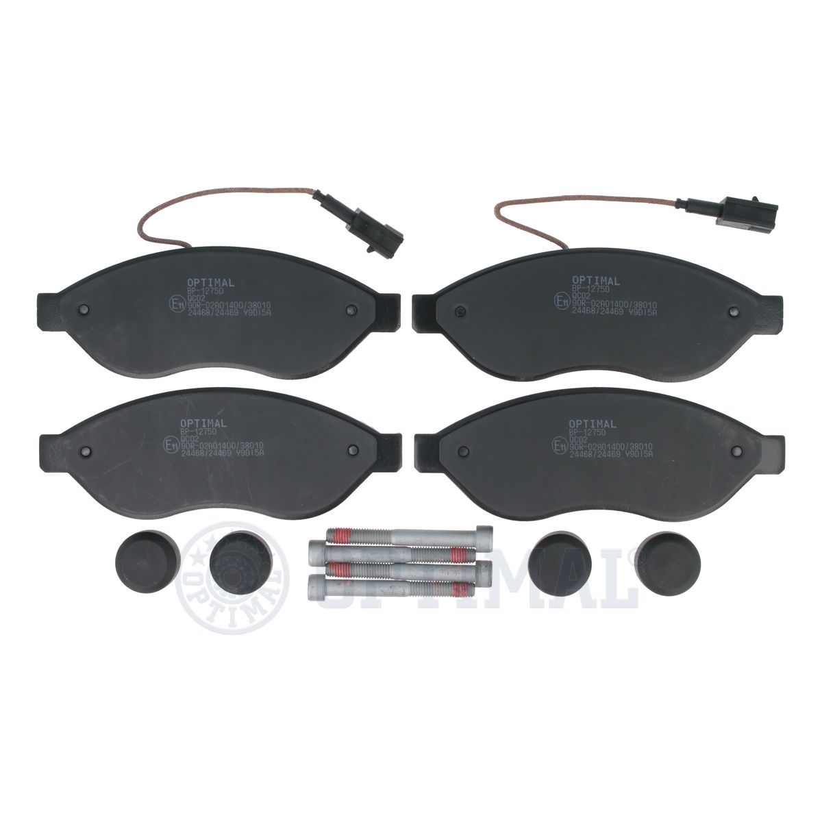 Комплект тормозных колодок дисковый тормоз OPTIMAL BP-12750